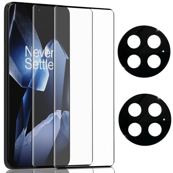 2-Pack OnePlus 13 Näytönsuoja & 2-Pack linssinsuoja - Karkaistu Lasi 9H - Super laatu 3D