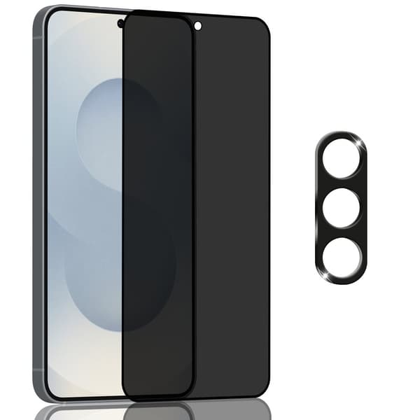 1-Pack Samsung S25 Plus Privacy Skærmbeskyttelse & 1-Pack linsebeskyttelse - Hærdet Glas 9H - Super kvalitet 3D