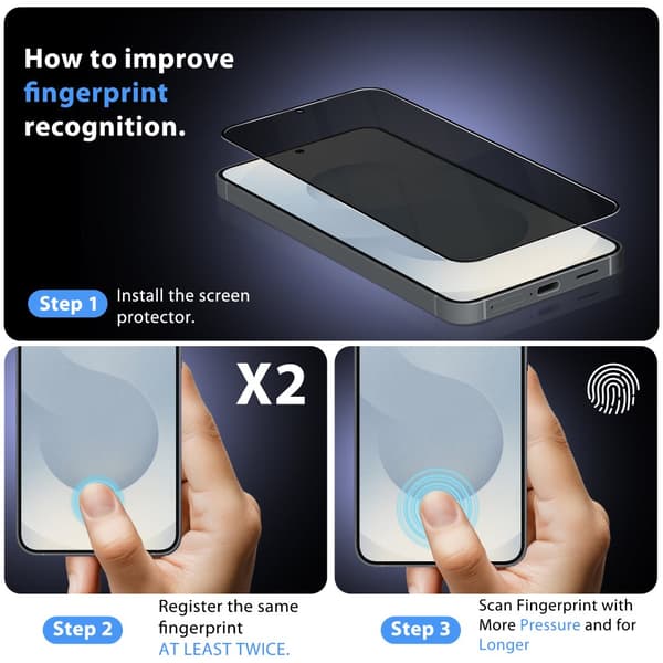 2-Pack Samsung S25 Plus Privacy Skärmskydd & 1-Pack linsskydd - Härdat Glas 9H - Super kvalitet 3D