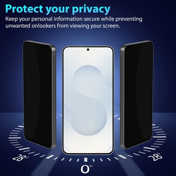 2-Pack Samsung S25 Plus Privacy Skärmskydd & 1-Pack linsskydd - Härdat Glas 9H - Super kvalitet 3D