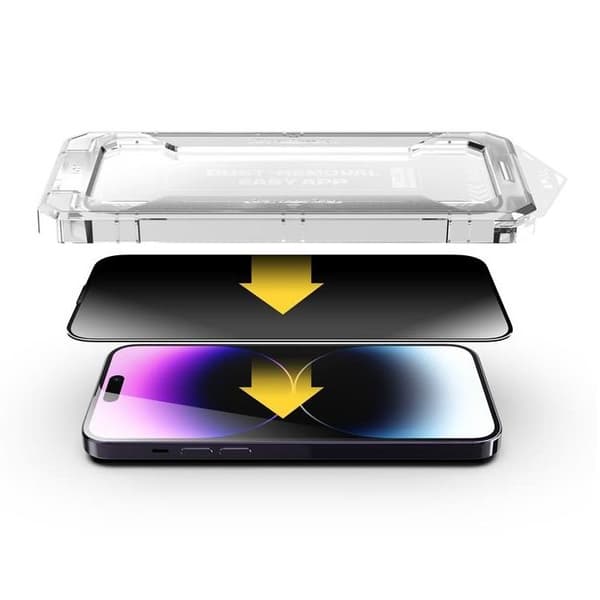 BOOM iPhone 14 Pro Max Privacy Härdat Glas Skärmskydd 2st
