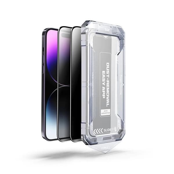 BOOM iPhone 14 Pro Max Privacy Härdat Glas Skärmskydd 2st