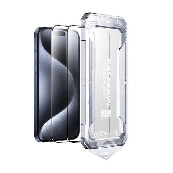 BOOM iPhone 15 Pro Härdat Glas Skärmskydd - 2 Pack