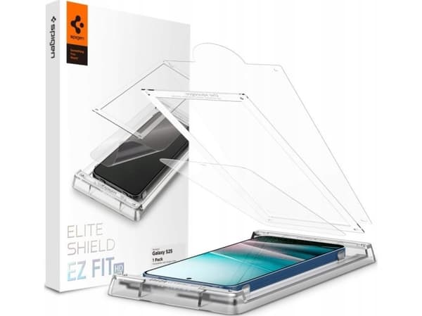 SZKŁO HYBRYDOWE SPIGEN ELITE SHIELD ”EZ FIT” HD GALAXY S25 CLEAR