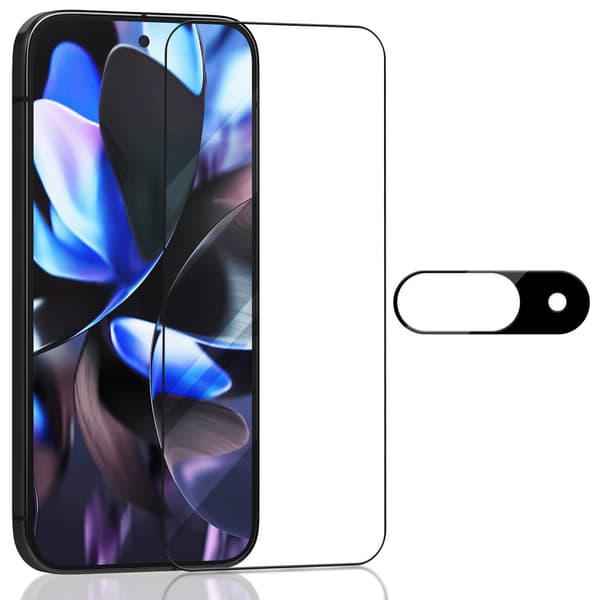 1-Pack Google Pixel 9 Skärmskydd & 1-Pack linsskydd - Härdat Glas 9H - Super kvalitet 3D