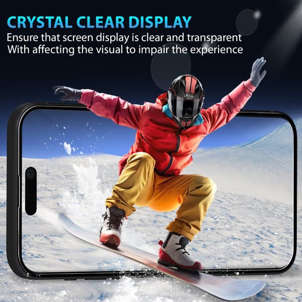 2-Pack Iphone 15 Plus Skærmbeskyttelse & 1-Pack linsebeskyttelse - Hærdet Glas 9H - Super kvalitet 3D