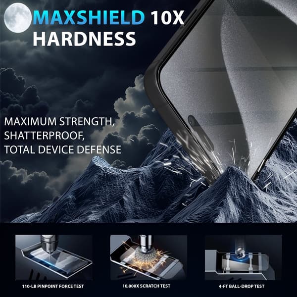 2-Pack Iphone 15 Pro Max Skærmbeskyttelse - Hærdet Glas 9H - Super kvalitet 3D