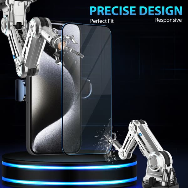 2-Pack Iphone 15 Pro Max Skærmbeskyttelse - Hærdet Glas 9H - Super kvalitet 3D