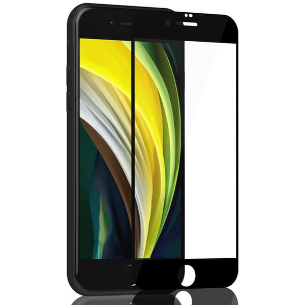 1-Pack Iphone SE (2020-2022) Black Skärmskydd - Härdat Glas 9H - Super kvalitet 3D
