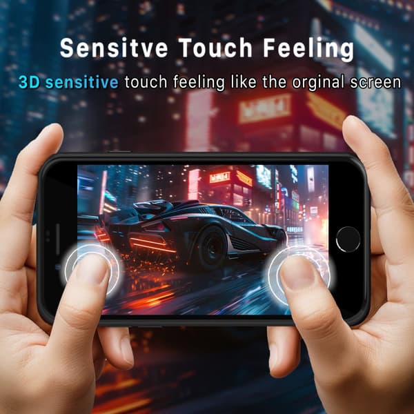 2-Pack Iphone SE (2020-2022) Black Skärmskydd - Härdat Glas 9H - Super kvalitet 3D