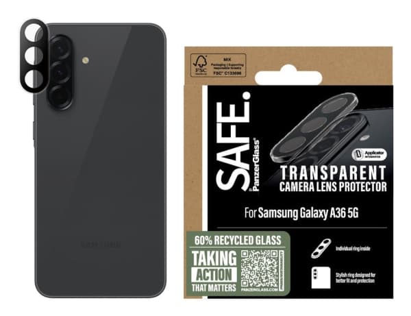 PanzerGlass SARRITRG38083, Samsung, Samsung - Galaxy A36 5G, Tørr påføring, Ripebestandig, Sjokkresistent, Gjennomsiktig, 1 stykker