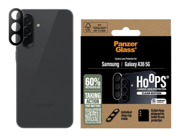 PanzerGlass PGRHOTRG38083, Samsung, Samsung - Galaxy A36 5G, Tørr påføring, Ripebestandig, Sjokkresistent, Gjennomsiktig, 1 stykker