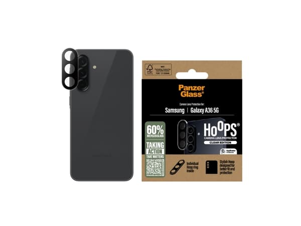 PanzerGlass PGRHOTRG38083, Samsung, Samsung - Galaxy A36 5G, Tørr påføring, Ripebestandig, Sjokkresistent, Gjennomsiktig, 1 stykker