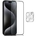 Miniatyrbild 1 av 7: 1-Pack ‏‏Iphone 15 Pro Skärmskydd & 1-Pack linsskydd - Härdat Glas 9H - Super kvalitet 3D