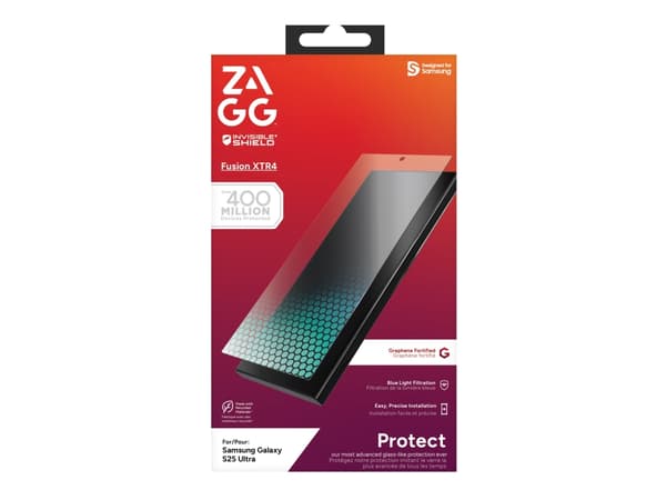 ZAGG InvisibleShield Fusion XTR4 - Skjermbeskyttelse for mobiltelefon - for Samsung Galaxy S25 Ultra