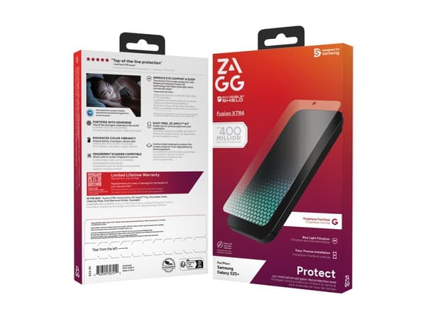 InvisibleShield Fusion XTR4, Samsung, Galaxy S25, antibakteerinen, sinisen valon suojaus, iskunkestävä, naarmuuntumaton, iskunkestävä, läpinäkyvä, 1