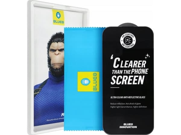 Partner Tele.com Szkło Hartowane 5D Mr. Monkey Glass - Apple iPhone 16 Pro Max czarny (Strong Premium AR)