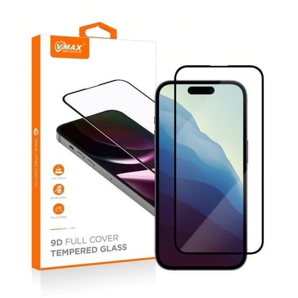 Vmax Galaxy S24 Ultra Härdat Glas Skärmskydd 9D - Svart