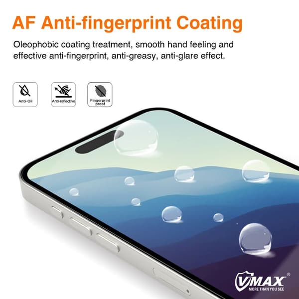 Vmax iPhone 14 Härdat Glas Skärmskydd 9D - Svart