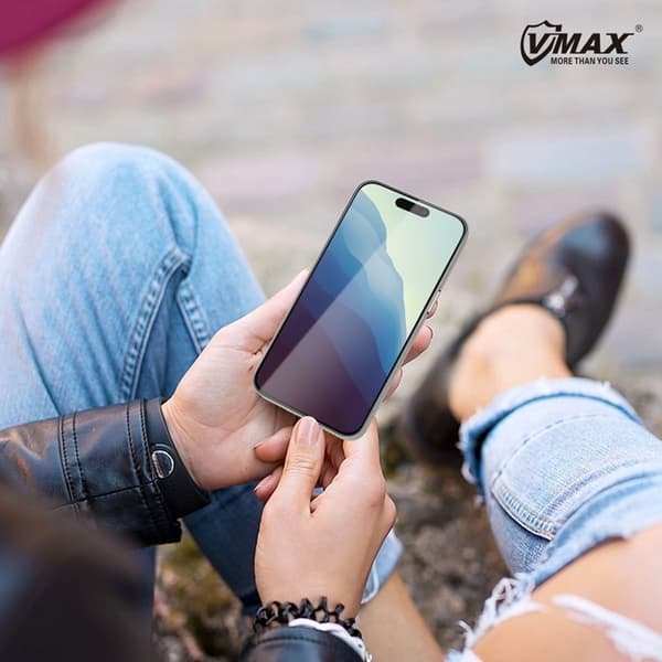 Vmax iPhone 14 Härdat Glas Skärmskydd 9D - Svart