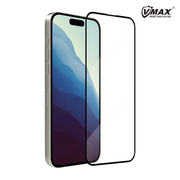 Vmax iPhone 14 Härdat Glas Skärmskydd 9D - Svart