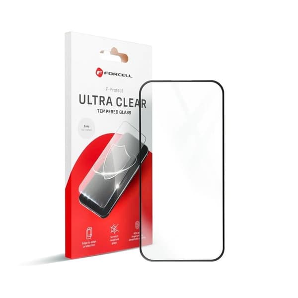 Forcell iPhone 14 Pro Härdat Glas Skärmskydd Ultra Clear - Svart