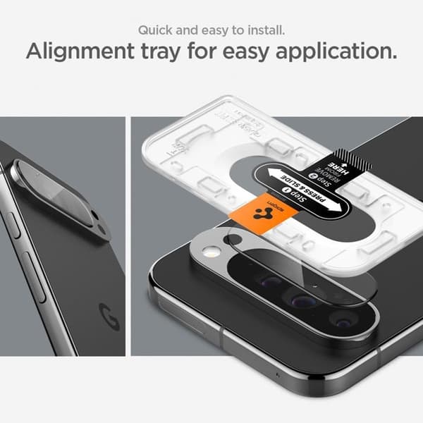 [2-Pack] Spigen Google Pixel 9 Pro Linsskydd Härdat Glas EZ Fit