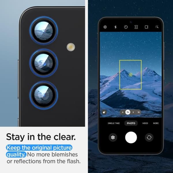 [2-Pack] Spigen Galaxy S23 FE Kameralinsskydd Härdat glas EZ-Fit