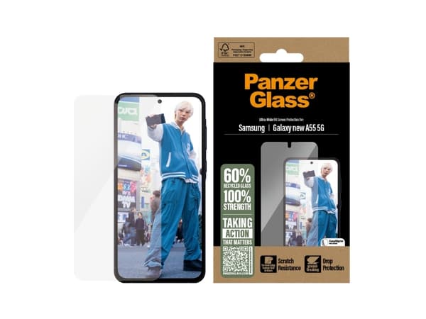 PanzerGlass PGRNUWFG38380, Samsung, Samsung - Galaxy A56 5G, Torr applicering, Reptålig, Stöttålig, Transparent, 1 styck