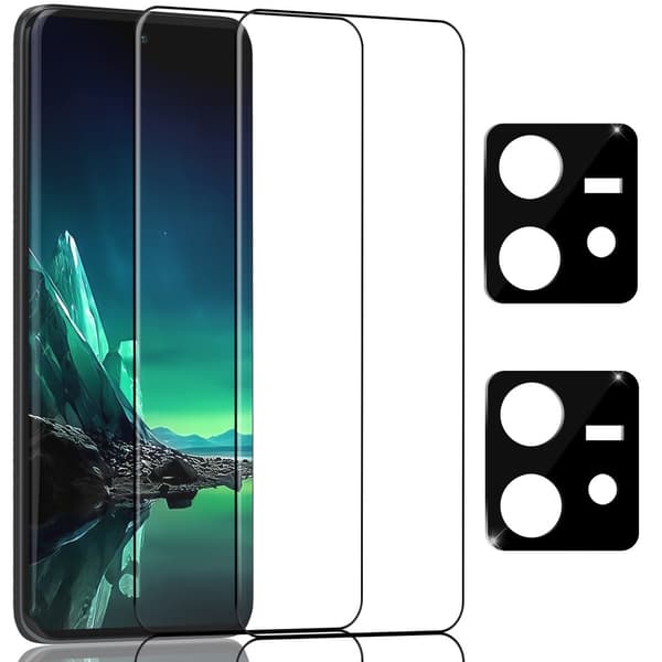 2-Pack Motorola Edge 40 Neo Näytönsuoja & 2-Pack linssinsuoja - Karkaistu Lasi 9H - Super laatu 3D