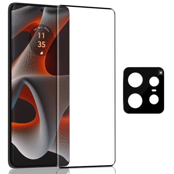1-Pack Motorola Edge 50 Pro Skärmskydd & 1-Pack linsskydd - Härdat Glas 9H - Super kvalitet 3D