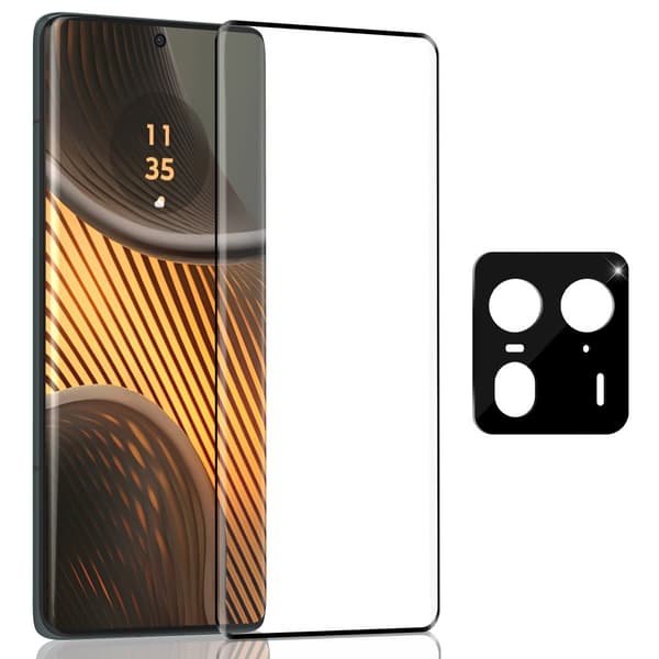 1-Pack Motorola Edge 50 Ultra Skärmskydd & 1-Pack linsskydd - Härdat Glas 9H - Super kvalitet 3D