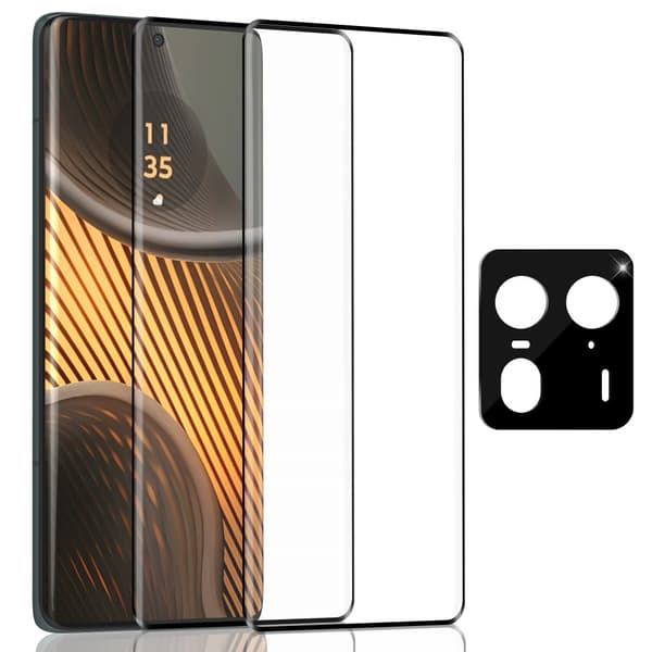 2-Pack Motorola Edge 50 Ultra Näytönsuoja & 1-Pack linssinsuoja - Karkaistu Lasi 9H - Super laatu 3D