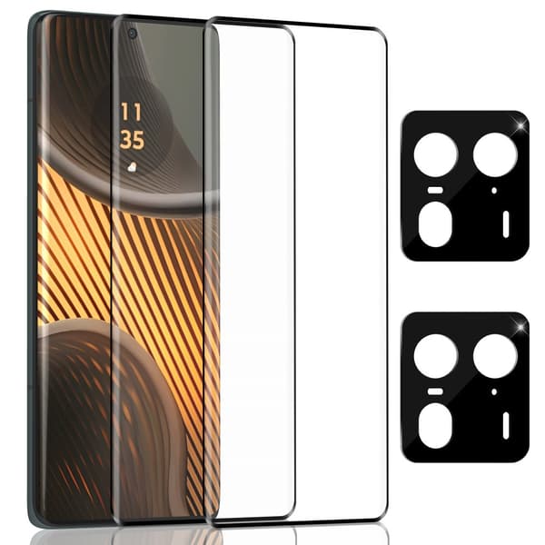 2-Pack Motorola Edge 50 Ultra Skærmbeskyttelse & 2-Pack linsebeskyttelse - Hærdet Glas 9H - Super kvalitet 3D