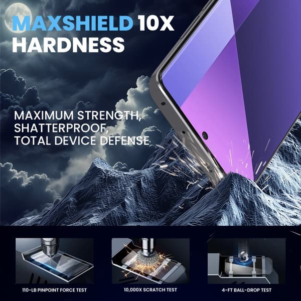 1-Pack Xiaomi Redmi Note 13 Pro Plus Skærmbeskyttelse & 1-Pack linsebeskyttelse - Hærdet Glas 9H - Super kvalitet 3D