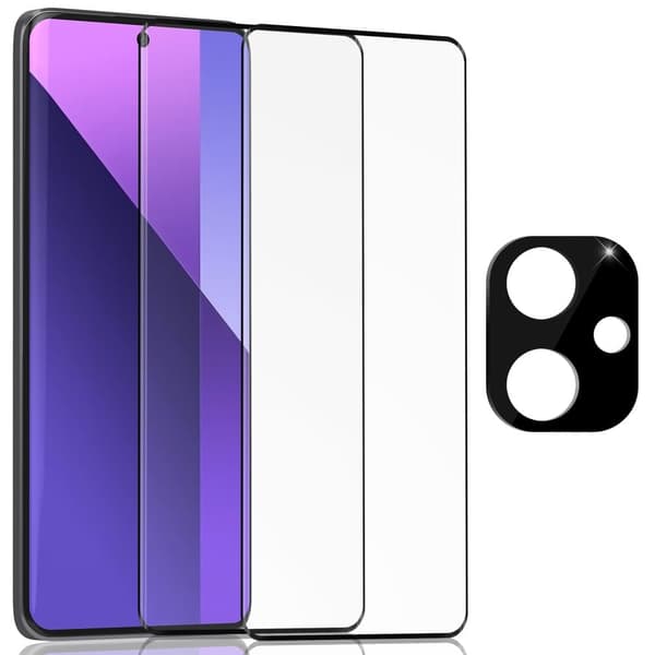 2-Pack Xiaomi Redmi Note 13 Pro Plus Skärmskydd & 1-Pack linsskydd - Härdat Glas 9H - Super kvalitet 3D