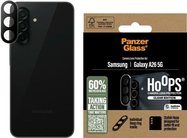 PanzerGlass Hoops Lens Protector Herdet glass for Samsung Galaxy A26 5G Clear