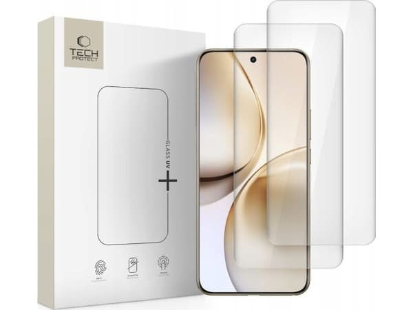 SZKŁO HARTOWANE TECH-PROTECT GLASS UV+ 2-PACK REALME 14 PRO+ PLUS 5G CLEAR