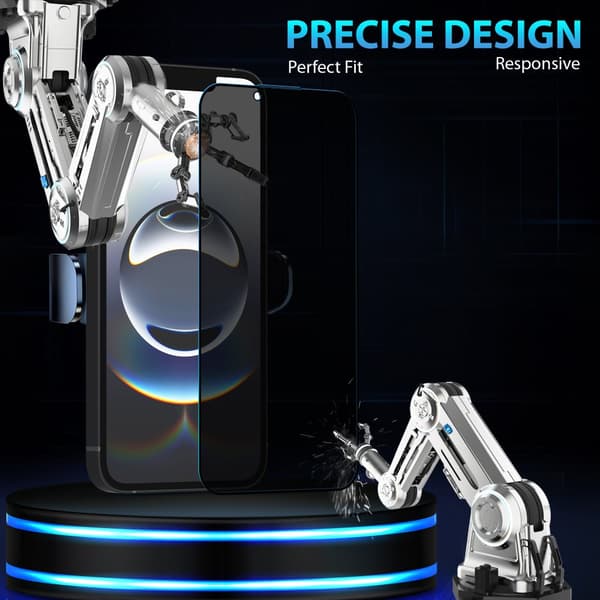 1-Pack Iphone 16E Privacy Skärmskydd & 1-Pack linsskydd - Härdat Glas 9H - Super kvalitet 3D