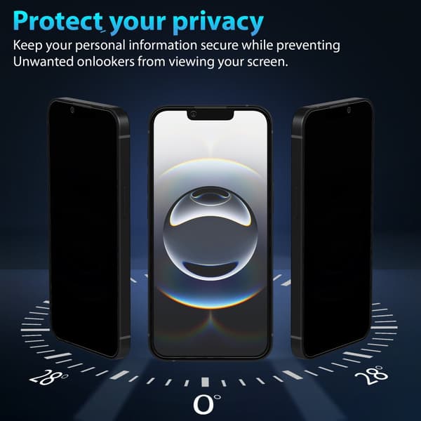 1-Pack Iphone 16E Privacy Skärmskydd & 1-Pack linsskydd - Härdat Glas 9H - Super kvalitet 3D
