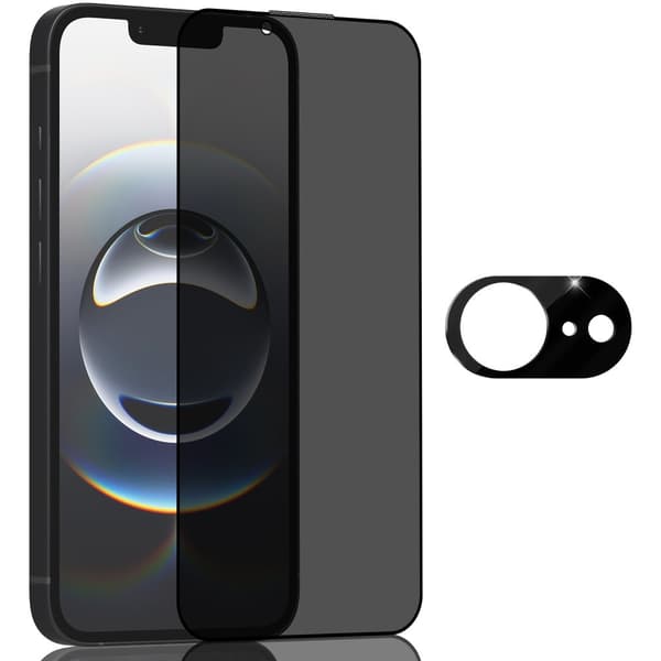 1-Pack Iphone 16E Privacy Skærmbeskyttelse & 1-Pack linsebeskyttelse - Hærdet Glas 9H - Super kvalitet 3D