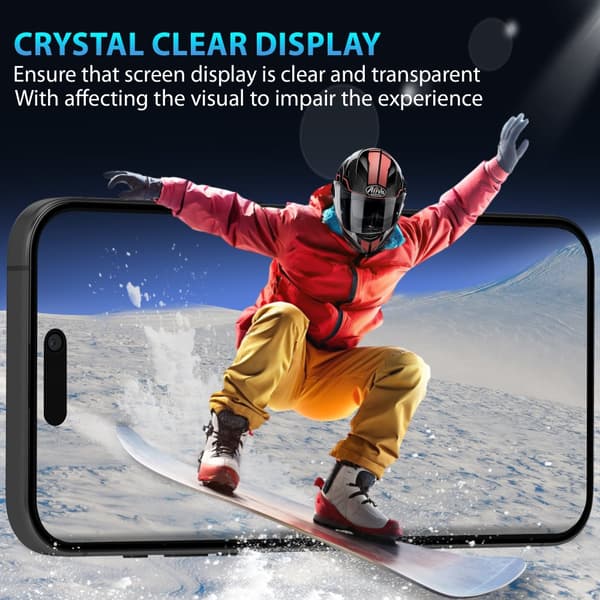 2-Pack Iphone 16 Pro Privacy Skærmbeskyttelse - Hærdet Glas 9H - Super kvalitet 3D