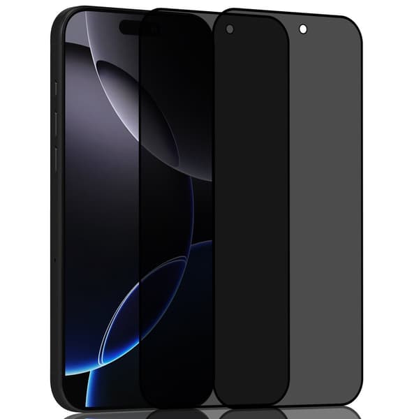2-Pack Iphone 16 Pro Privacy Skærmbeskyttelse - Hærdet Glas 9H - Super kvalitet 3D