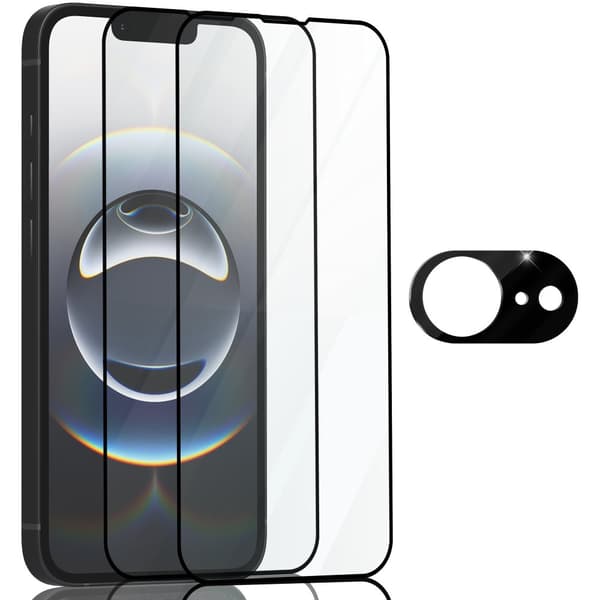 2-Pack Iphone 16E Skærmbeskyttelse & 1-Pack linsebeskyttelse - Hærdet Glas 9H - Super kvalitet 3D
