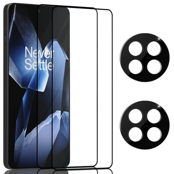 2-Pack OnePlus 13R Skærmbeskyttelse & 2-Pack linsebeskyttelse - Hærdet Glas 9H - Super kvalitet 3D