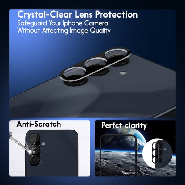 2-Pack Samsung A26 Skärmskydd & 1-Pack linsskydd - Härdat Glas 9H - Super kvalitet 3D