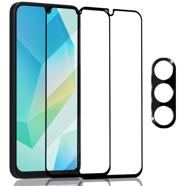 2-Pack Samsung A26 Skärmskydd & 1-Pack linsskydd - Härdat Glas 9H - Super kvalitet 3D