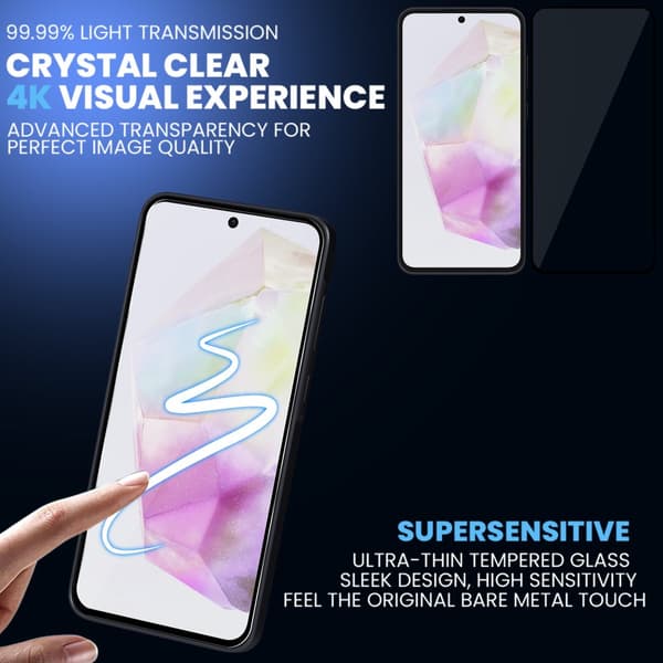 1-Pack Samsung A56 Skærmbeskyttelse - Hærdet Glas 9H - Super kvalitet 3D