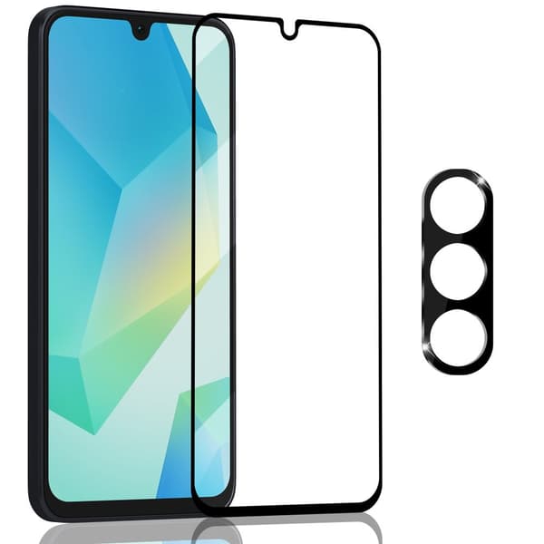 1-Pack Samsung F16 Skærmbeskyttelse & 1-Pack linsebeskyttelse - Hærdet Glas 9H - Super kvalitet 3D