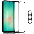 Miniatyrbild 1 av 7: 2-Pack Samsung A26 Skärmskydd & 1-Pack linsskydd - Härdat Glas 9H - Super kvalitet 3D
